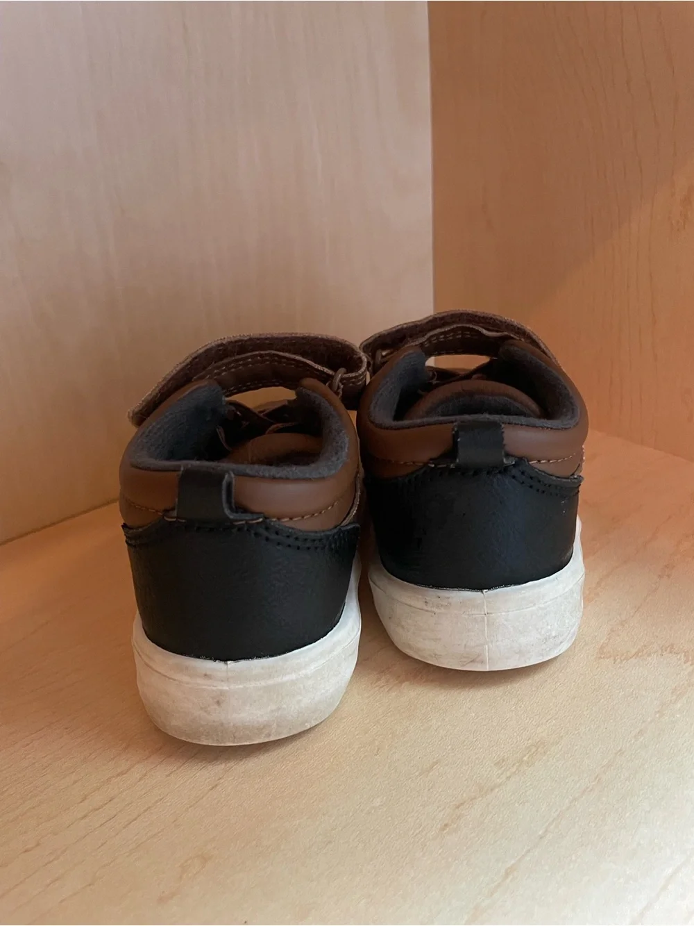 Carter's Brown Kids Hook-and-Loop Dress Sneakers